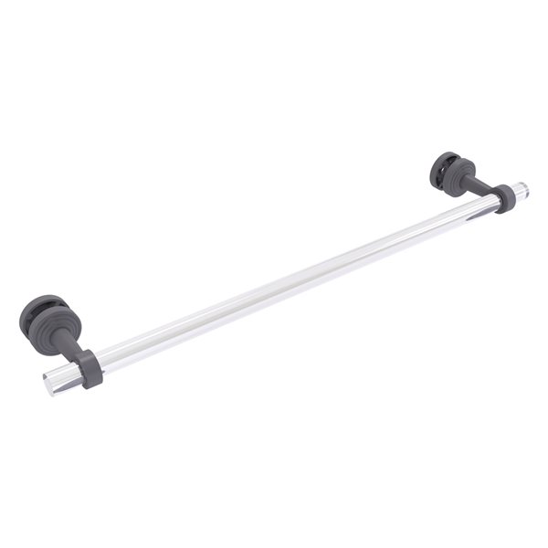 Allied Brass Pacific Beach Matte Grey 24-in Shower Door Towel Bar