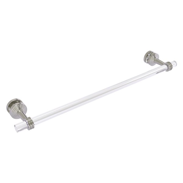 Allied Brass Pacific Beach Satin Nickel 24-in Shower Door Towel Bar with Dotted Accents