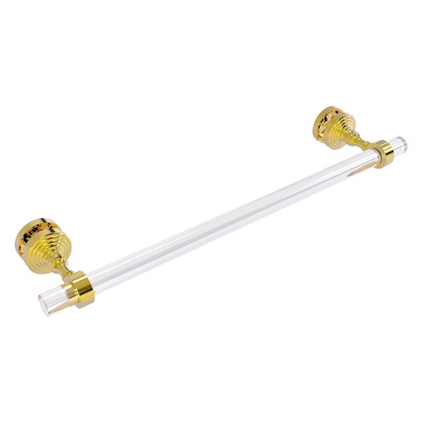 Allied Brass Pacific Grove Polished Brass 18-in Shower Door Towel Bar