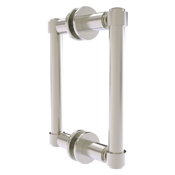 Allied Brass Contemporary Satin nickel 6-in Back to Back Shower Door Pull
