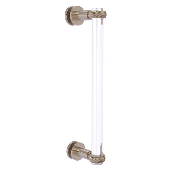 Allied Brass Clearview Pewter 12-in Single Side Shower Door Pull with Twisted Accents