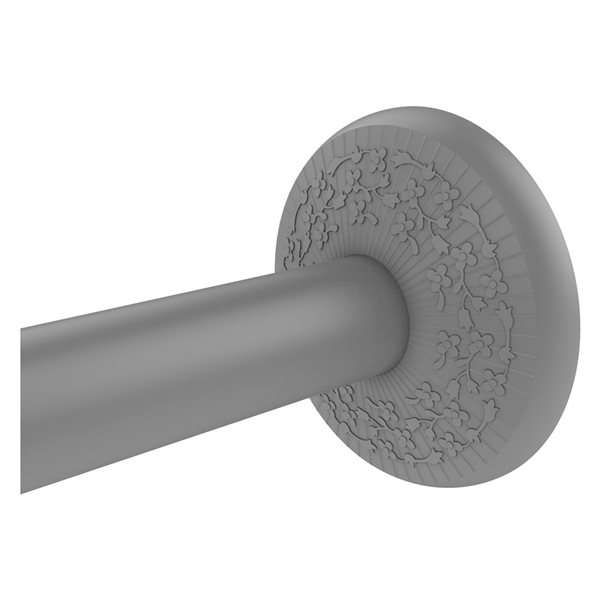 Allied Brass Monte Carlo Matte Grey Shower Curtain Rod Brackets
