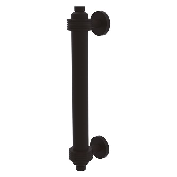 Allied Brass Oil-Rubbed Bronze 8-in Door Pull with Grooved Accents