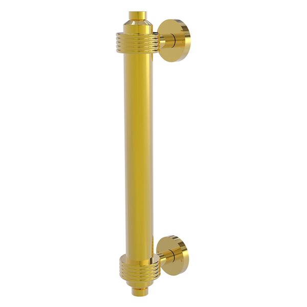 Allied Brass Polished Brass 8-in Door Pull with Grooved Accents