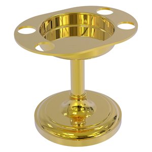 Allied Brass Polished Brass Tumbler and Toothbrush Holder