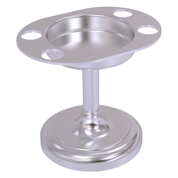 Allied Brass Satin Chrome Tumbler and Toothbrush Holder