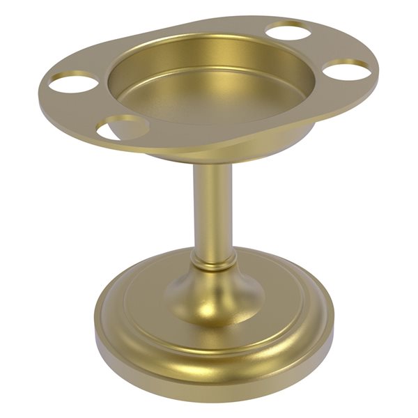 Allied Brass Satin Brass Tumbler and Toothbrush Holder