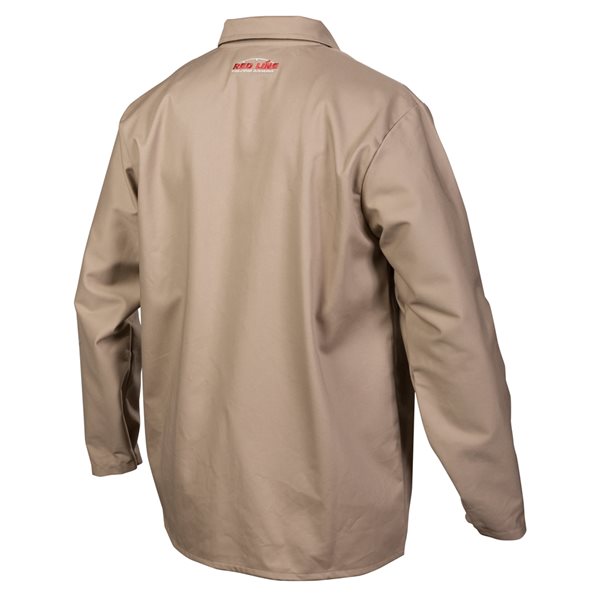 Lincoln Electric Traditional Khaki Fire Resistant Cloth Welding Jacket - 3XL