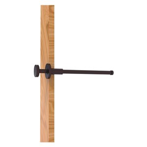 Allied Brass Fresno 10-in L x 1.9-in H Extendable Aged Bronze Brass Closet Rod - Hardware Included