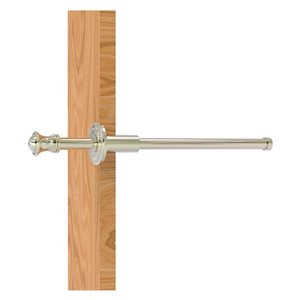 Allied Brass Carolina 9.8-in L x 1.8-in H Extendable Polished Nickel Brass Closet Rod - Hardware Included
