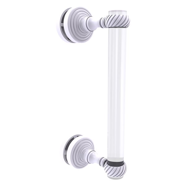 Allied Brass Pacific Grove 8-in White Hinged Shower Door Handle