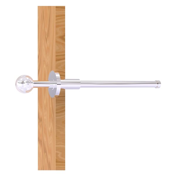 Allied Brass Clearview 10.1-in L x 1.9-in H Extendable Polished Chrome Brass Closet Rod - Hardware Included