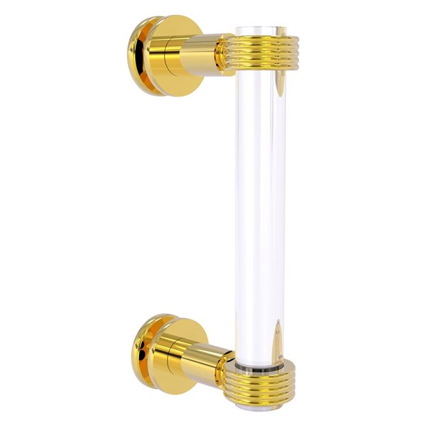 Allied Brass Clearview 8in Polished Brass Hinged Shower Door Pull RONA