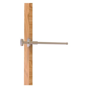 Allied Brass Fresno 10-in L x 1.9-in H Extendable Pewter Brass Closet Rod - Hardware Included