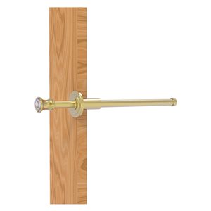 Allied Brass Carolina Crystal 9.75-in L x 1.8-in H Extendable Satin Brass Closet Rod - Hardware Included