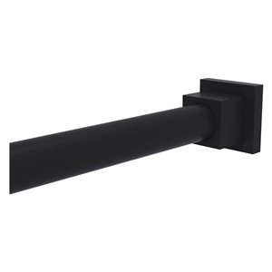 Allied Brass Montero Matte Black Brass Shower Rod Wall Supports - 2-Pack