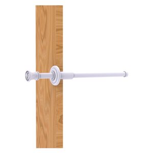 Allied Brass Carolina Crystal 9.75-in L x 1.8-in H Extendable White Brass Closet Rod - Hardware Included