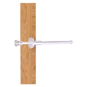 Allied Brass Carolina Crystal 9.75-in L x 1.8-in H Extendable Satin Chrome Brass Closet Rod - Hardware Included