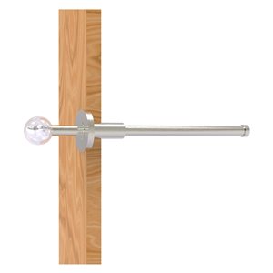 Allied Brass Clearview 10.1-in L x 1.9-in H Extendable Satin Nickel Brass Closet Rod - Hardware Included