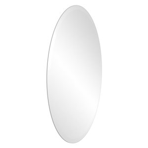 Allied Brass 21-in Oval Frameless Bathroom Mirror