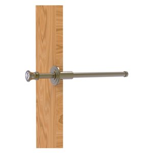 Allied Brass Carolina Crystal 9.75-in L x 1.8-in H Extendable Antique Brass Closet Rod - Hardware Included