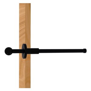Allied Brass 10-in L x 1.9-in H Extendable Matte Black Brass Closet Rod - Hardware Included