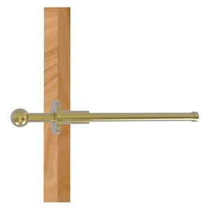 Allied Brass 10-in L x 1.9-in H Extendable Satin Brass Closet Rod - Hardware Included