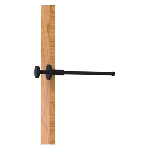 Allied Brass Fresno 10-in L x 1.9-in H Extendable Matte Black Brass Closet Rod - Hardware Included
