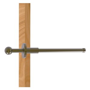 Allied Brass 10-in L x 1.9-in H Extendable Antique Brass Closet Rod - Hardware Included