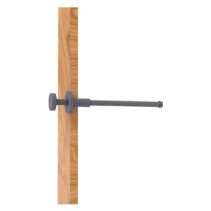 Allied Brass Fresno 10-in L x 1.9-in H Extendable Matte Grey Brass Closet Rod - Hardware Included