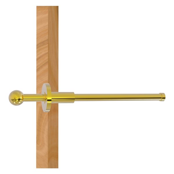 Allied Brass 10-in L x 1.9-in H Extendable Polished Brass Closet Rod -  Hardware Included