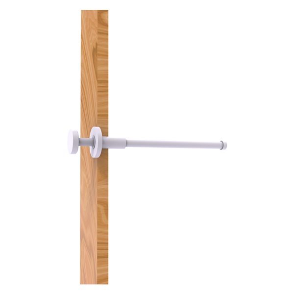 Allied Brass Fresno 10-in L x 1.9-in H Extendable White Brass Closet Rod - Hardware Included