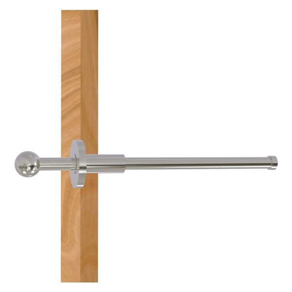 Allied Brass 10-in L x 1.9-in H Extendable Satin Nickel Brass Closet Rod - Hardware Included