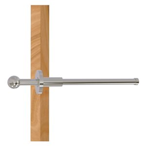 Allied Brass 10-in L x 1.9-in H Extendable Satin Nickel Brass Closet Rod - Hardware Included