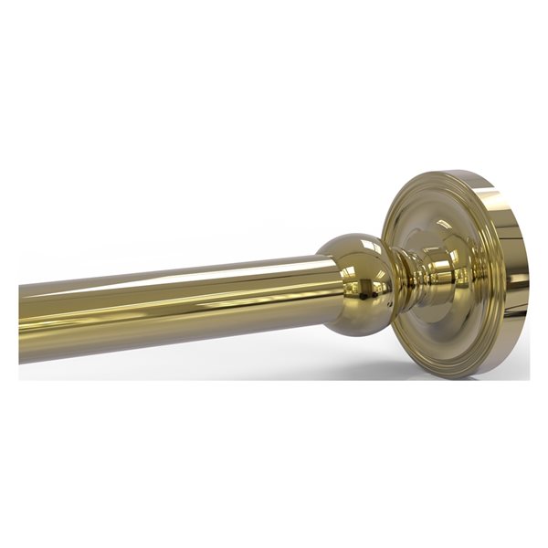Allied Brass Prestige Regal Unlacquered Brass Shower Rod Wall Supports
