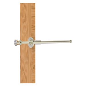 Allied Brass Carolina Crystal 9.75-in L x 1.8-in H Extendable Polished Nickel Brass Closet Rod - Hardware Included