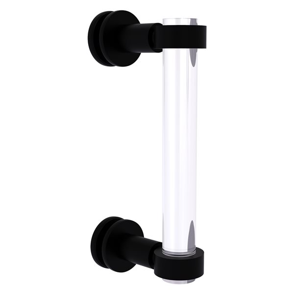 Allied Brass Clearview Matte Black 8in Hinged Shower Door Handle RONA