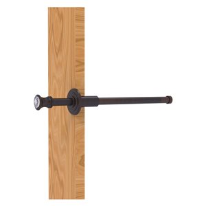 Allied Brass Carolina Crystal 9.75-in L x 1.8-in H Extendable Venetian Bronze Brass Closet Rod - Hardware Included