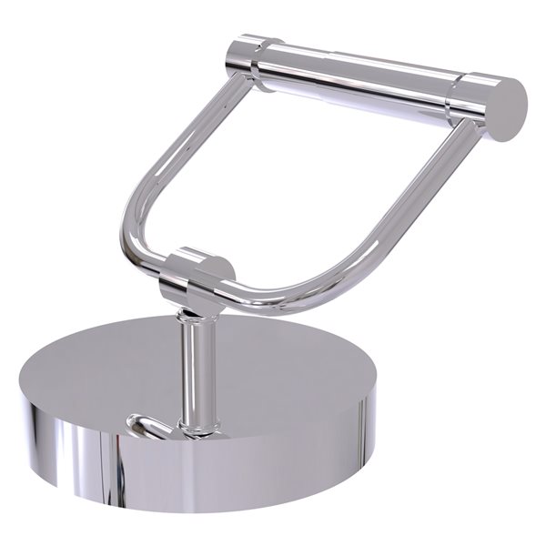 Allied Brass Polished Chrome Freestanding Single Post Toilet Paper Holder