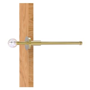 Allied Brass Clearview 10.1-in L x 1.9-in H Extendable Unlacquered Brass Closet Rod - Hardware Included