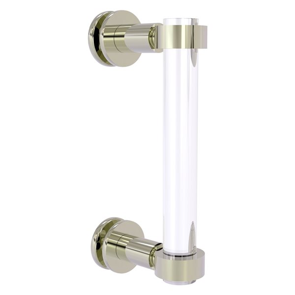 Allied Brass Clearview Polished Nickel 8-in Hinged Shower Door Handle