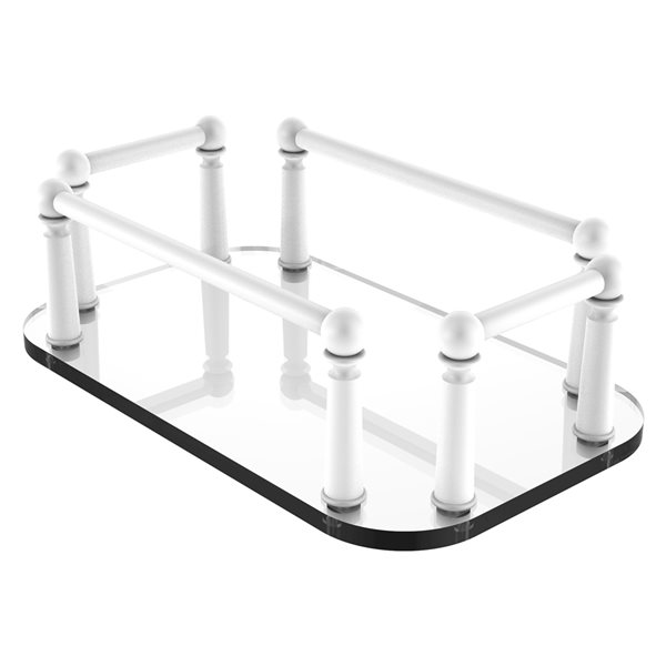 Allied Brass Matte White Freestanding Towel Rack