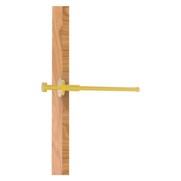 Allied Brass 10-in L x 2-in H Extendable Polished Brass Closet Rod - Hardware Included