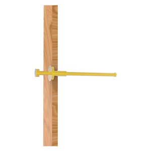 Allied Brass 10-in L x 2-in H Extendable Polished Brass Closet Rod - Hardware Included
