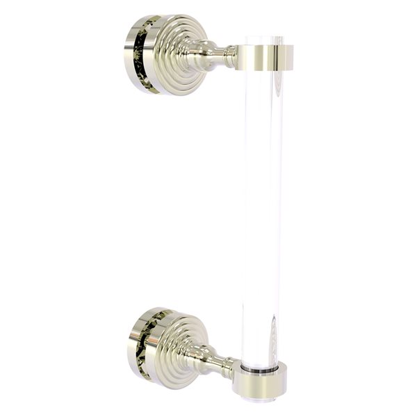 Allied Brass Pacific Grove Polished Nickel 8-in Hinged Shower Door Handle