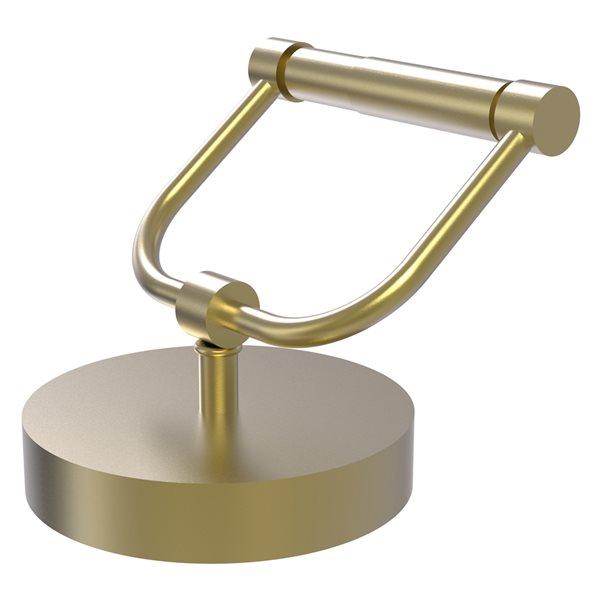 Allied Brass Satin Brass Freestanding Single Post Toilet Paper Holder
