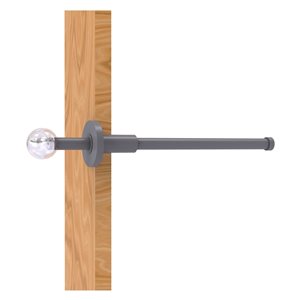 Allied Brass Clearview 10.1-in L x 1.9-in H Extendable Matte Grey Brass Closet Rod - Hardware Included
