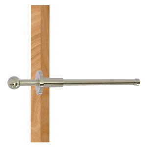 Allied Brass 10-in L x 1.9-in H Extendable Polished Nickel Brass Closet Rod - Hardware Included