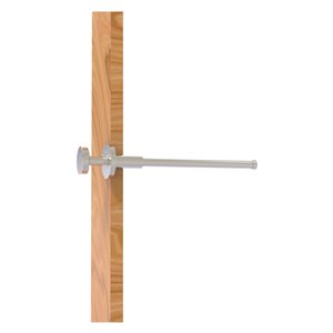 Allied Brass Fresno 10-in L x 1.9-in H Extendable Satin Nickel Brass Closet Rod - Hardware Included