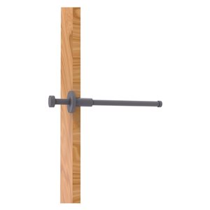 Allied Brass 10-in L x 2-in H Extendable Matte Grey Brass Closet Rod - Hardware Included